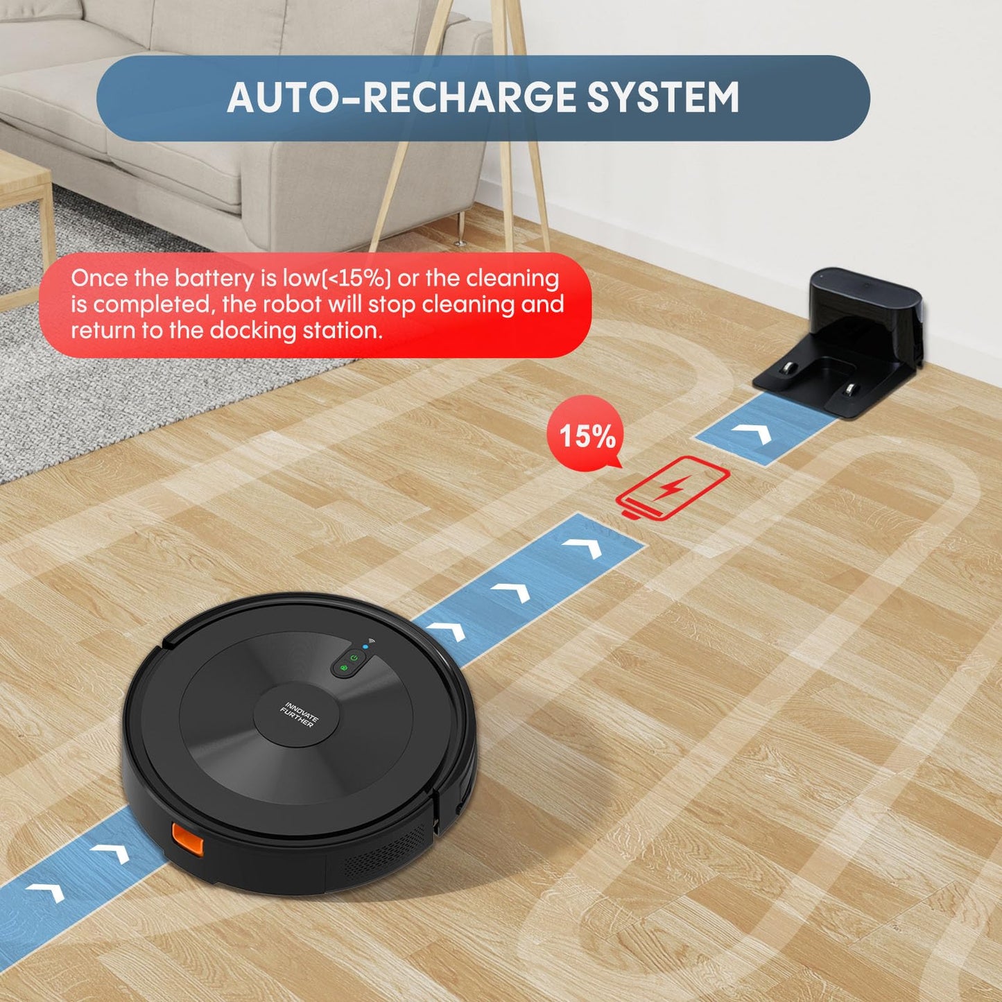 AZQQ Robot Vacuum and Mop Combo: 2-in-1 Robot Vacuum Cleaner 2500Pa Strong Suction & Tangle-Free & Alexa/APP Control & Self-Charging, Schedule Cleaning Robotic Vacuum for Pet Hair, Hard Floor, Carpet