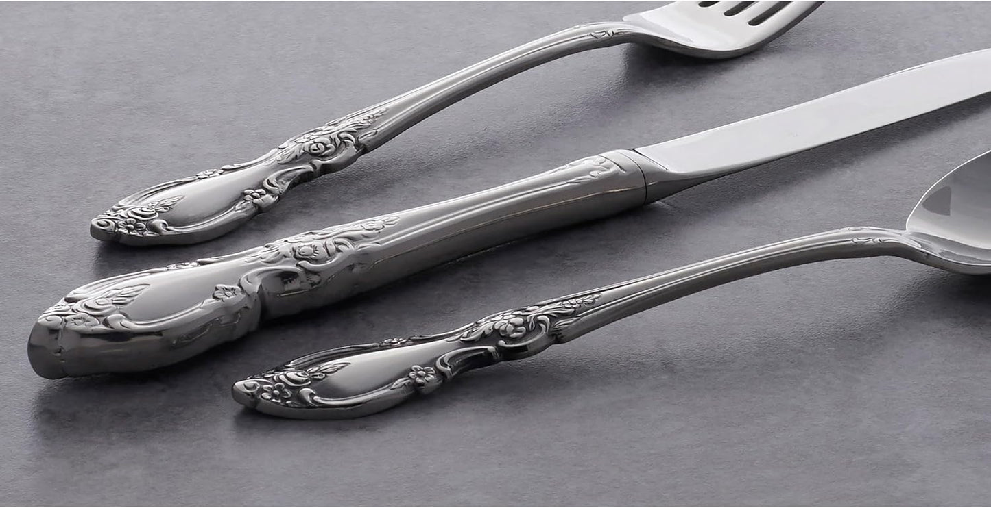 Oneida Louisiana 5-Piece Flatware Set, Service for 1,Silver