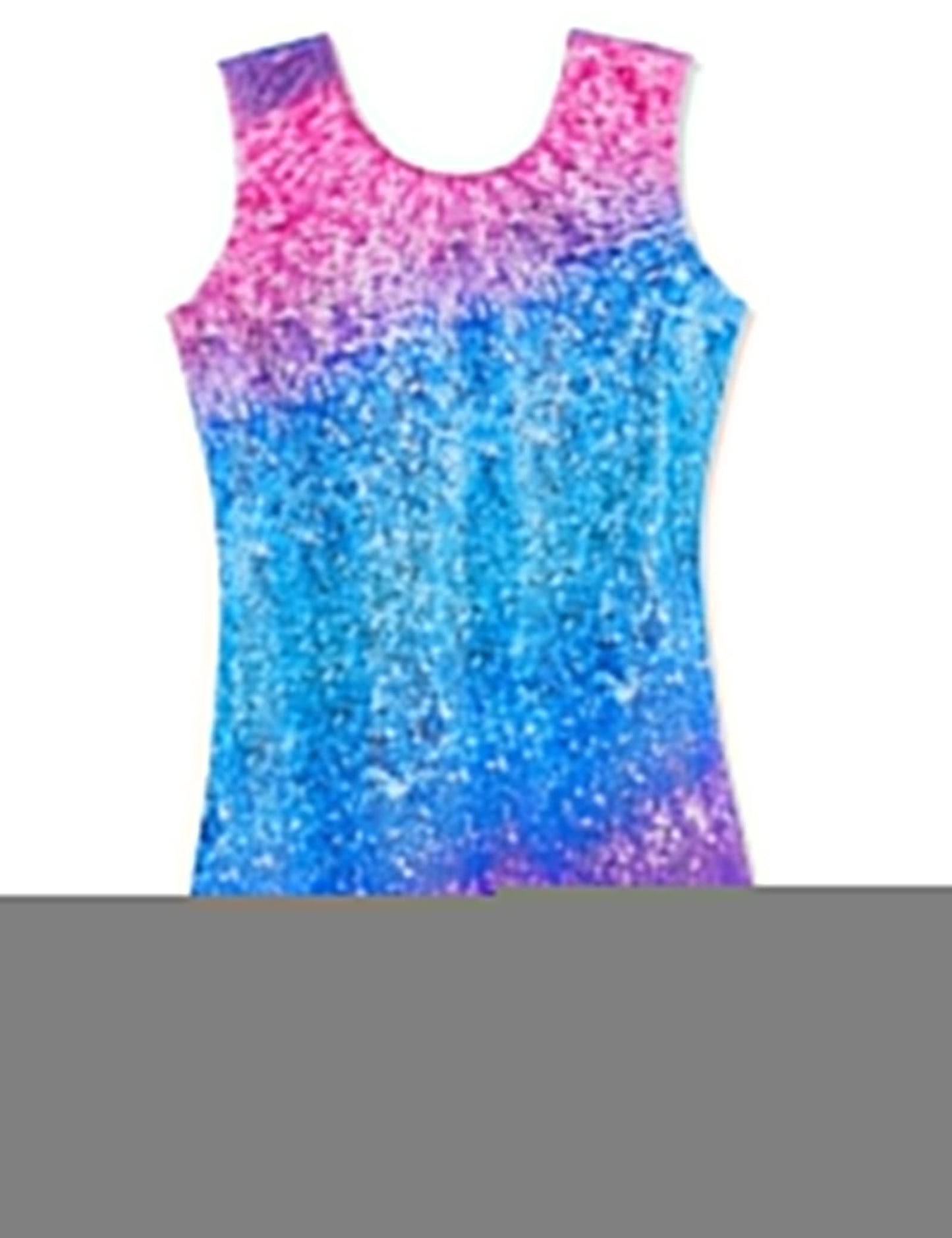 Domusgo Girls Gymnastics Leotards Size 5-6 Years Old Sparkly Gradient Stripe Unitards with Shorts