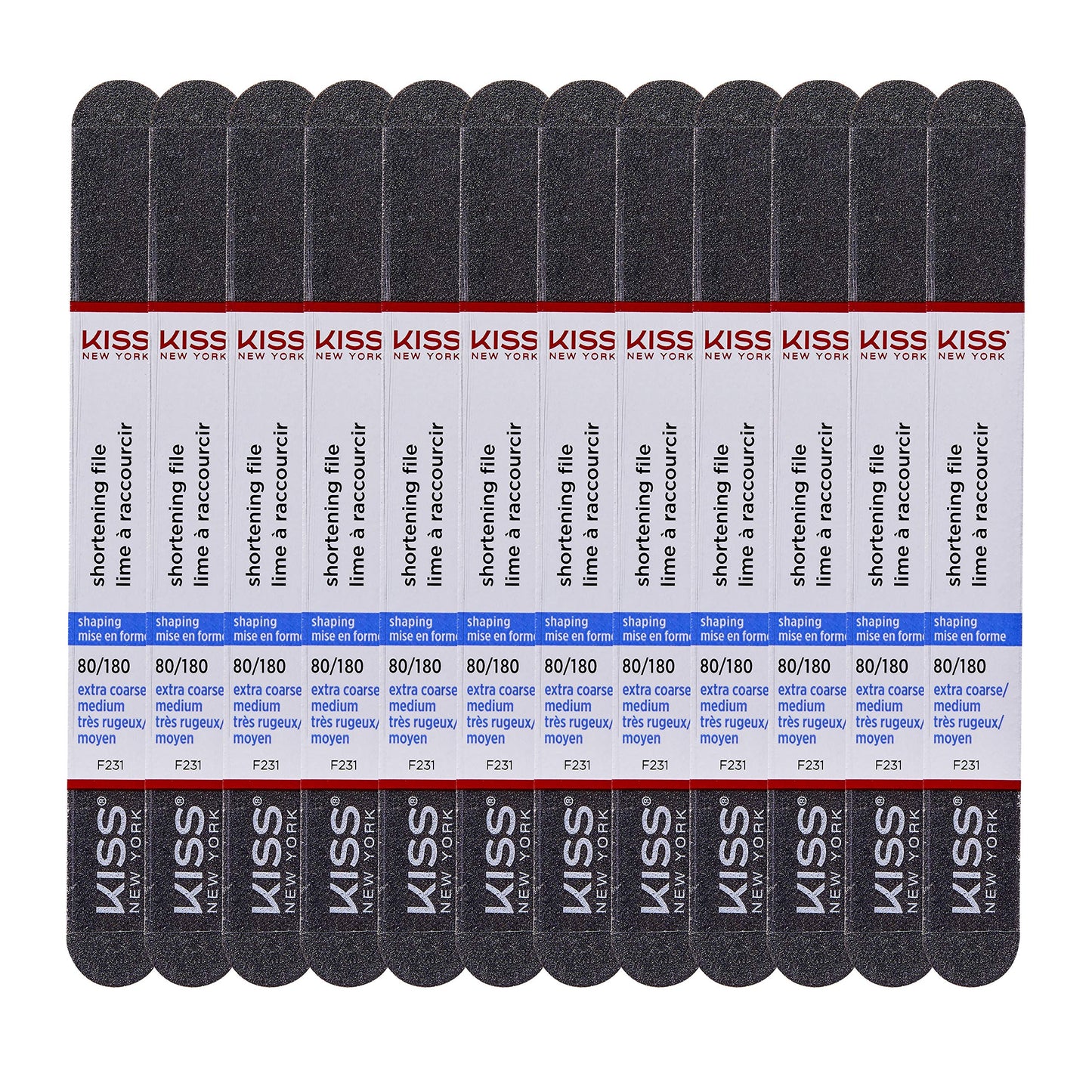 Kiss Shortening file 80 Extra Coarse / 180 Medium F231 - Pack of 12