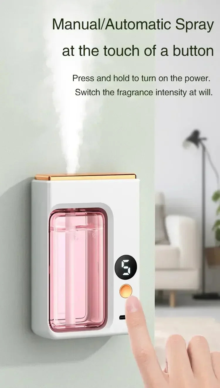 Automatic Aroma Diffuser Fragrance Essential Oil Smart Aromatherapy Machine Hanging Wall Oil Humidifier Bathroom Deodorization 