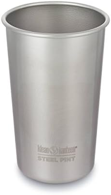Klean Kanteen Single Wall Stainless Steel Cups, Brushed Stainless, Pint Glasses in 10oz, 4 pack