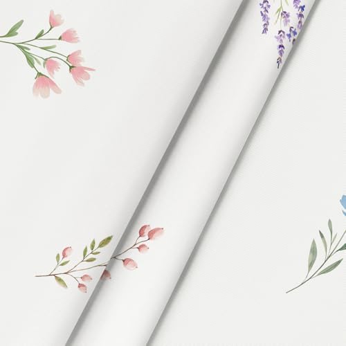 Horaldaily Spring Summer Tablecloth 60x84 Inch, Easter Watercolor Wild Flowers Blooming Floral Table Cover for Party Picnic Dinner Decor