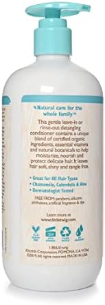Little Twig Hair Conditioner, Natural Conditioner with Plant Derived Formula, Contains Essential Oils and Extracts, Suitable for Whole Family, Fragrance-Free, 17 fl oz.