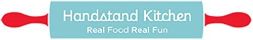 Handstand Kitchen Child's 100% Cotton Bright Pastel Print Apron, Mitt and Chef's Hat Set - Milk & Cookies