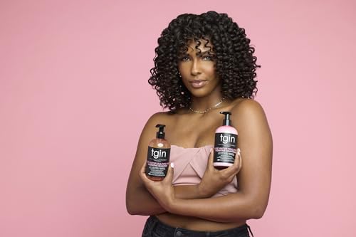 tgin Rose Water Smoothing Leave-In Conditioner & Rose Water Defining Styling Gel for Curly, Coily and Wavy Hair, Lightweight Moisture and Curl Definition, 13 oz (Set)