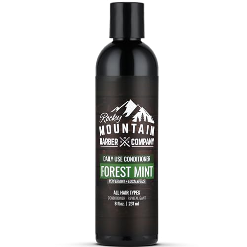 Rocky Mountain Barber Company Men's Conditioner - Tea Tree Oil, Peppermint & Eucalyptus for All Hair Types - 8oz