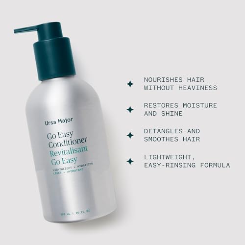 Ursa Major Go Easy Conditioner | Natural, Vegan, Cruelty-Free, Non-toxic | Formulated for Men & Women and All Hair Types | 10 oz