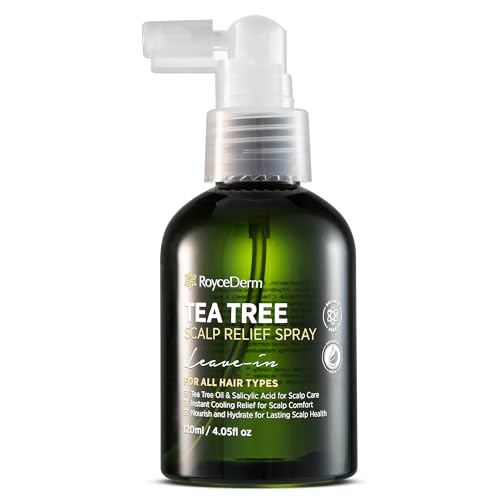 RoyceDerm Tea Tree Scalp Relief Spray: Leave-In Scalp Care for Dry, Flaky, and Itchy Scalp - Tea Tree Oil Formula for Comfort, Hydration, and Balance - Conditioning Support for Women & Men