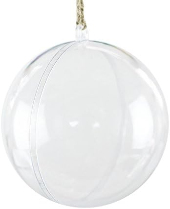 Super Z Outlet Clear Plastic Acrylic Bath Bomb Mold Shells Molding Balls Kit (80mm, 12 Pack)