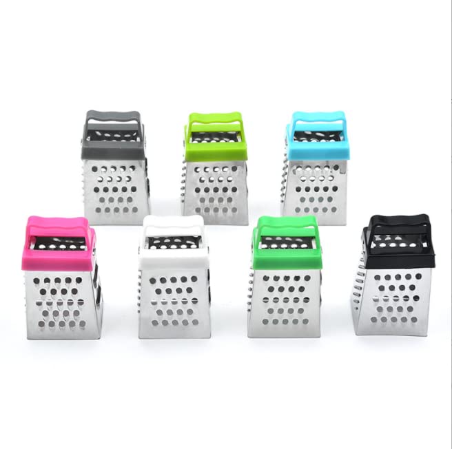 Mini Grater, Stainless Steel Cheese Ginger Vegetable Spices Small Grater for Kitchen (White)