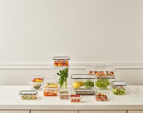 Airtight Food Storage Container With Lid (91.3oz) BPA-Free | Meal Prep | Microwave, Freezer and Dishwasher Safe | Leak-Proof | Kitchen Fridge Organizer Boxes | Fresher Food