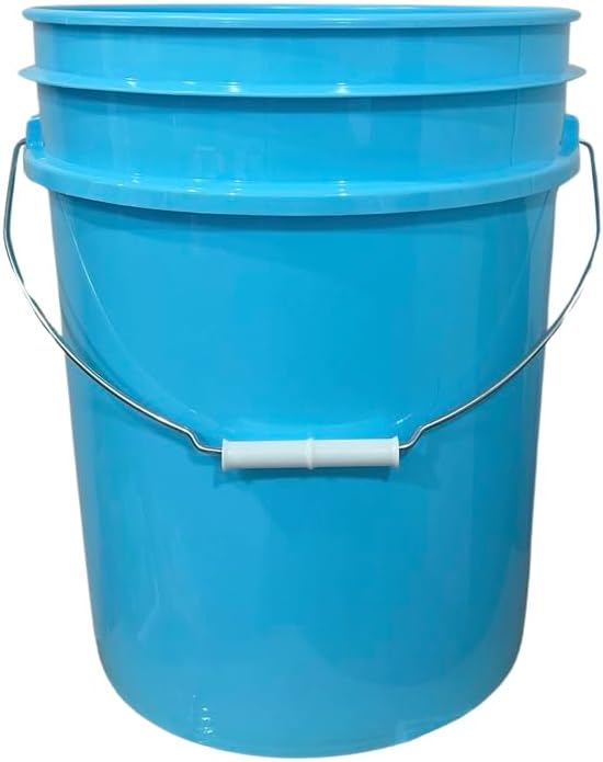 House Naturals 5 Gallon Premium HPDE Plastic Bucket - Made in USA Food Grade Storage Container, BPA Free All Purpose Pail (1, Aqua)