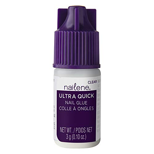 Nailene Ultra Quick Nail Glue - Durable, Easy to Apply False Nail Glue – Repairs Natural Nails – Quick-Drying Nail Adhesive Lasts Up to 7 Days - 3 g/0.10 oz - 6 Pack