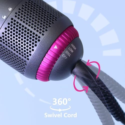 Hair Blow Dryer Brush 4-in-1, Blowout Brush, Multi Hair Styler Negative Ion Detachable Hair Dryer with Diffuser, Hot Air Brush, with Comb Brush for Women, Salon, Household