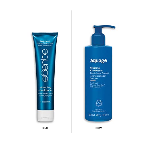 AQUAGE SeaExtend Silkening Conditioner, Improves Manageability and Prepares Hair for Sleek, Smooth Styling with Frizz-Free Results, 8 oz