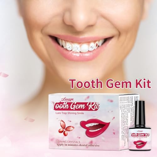 Tpyag Tooth Gem Kit - Professional DIY Dental Jewelry Starter Kit with Sparkling Crystals, Self-Application Fashion Teeth Gems for Women & Men