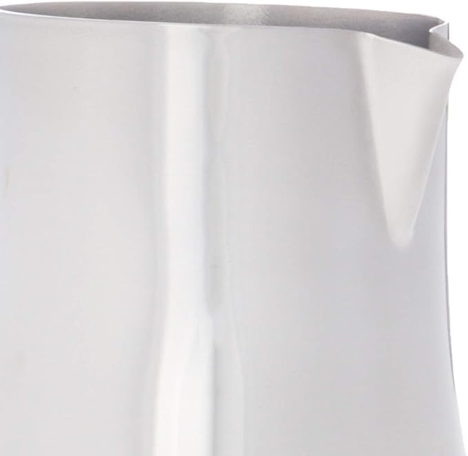 De'Longhi Fancy Collection Double Walled Thermo Espresso, Cappuccino and Latte Macchiato Glasses (Set of 6) and De'Longhi DLSC060 Stainless Steel Milk Frothing Jug