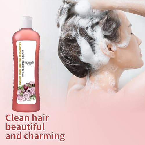 Onion Biotin and Rosemary Shampoo, shampoo de cebolla y romero, for Soft Hair & Shine for Hair Growth, Hair Loss and Thinning Hair