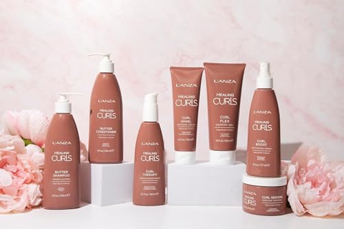 L'ANZA Healing Curls Curl Flex Memory Gel - Curl Gel for Curly Hair - Creates Strong, Long-Lasting and Touchable Hold with Sulphate Free, Paraben Free Formula