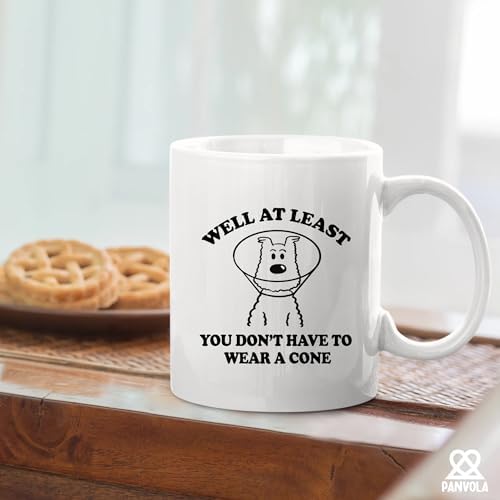 Well At Least You Don’t Have To Wear A Cone Get Well Soon Gifts For Women After Surgery Men Recovery Gifts From Friends Feel Better Get Well Ceramic Mug (White)