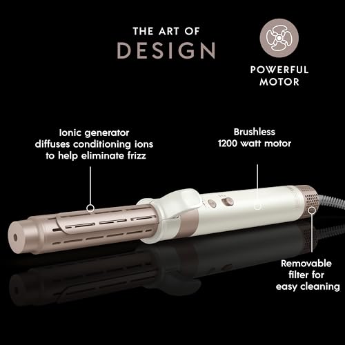 DigitalAIRE Multi Hair Styler, Air Styling System for Curls, Waves, Blowouts & Volume, 4 Attachments to Personalize Your Look Plus Storage Bag, White