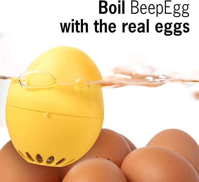 BeepEgg Basic Purple – Egg Timer for Boiling Eggs – Musical Egg Cooker for Soft, Medium, Hard Boiled Eggs – Food Safe – Singing Floating Egg Timer – Egg Cooker for 3 Levels of Doneness - Brainstream