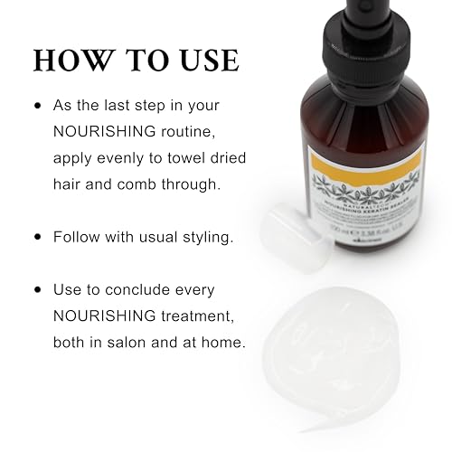 Davines Naturaltech NOURISHING Keratin Sealer, No Rinse Softening And Protection to Strengthen And Defend Against Split Ends, 3.38 Fl. Oz.