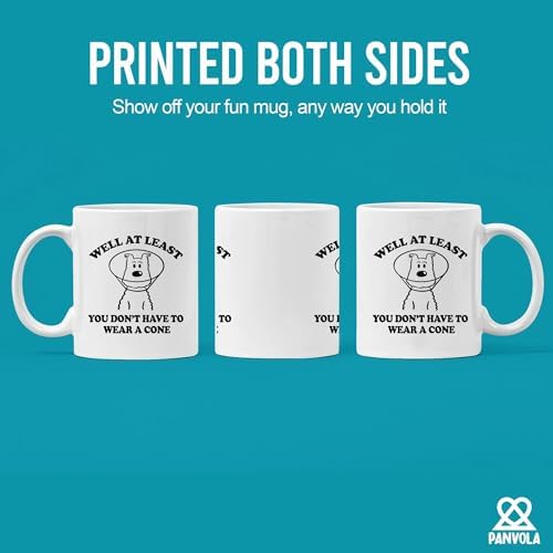 Well At Least You Don’t Have To Wear A Cone Get Well Soon Gifts For Women After Surgery Men Recovery Gifts From Friends Feel Better Get Well Ceramic Mug (White)