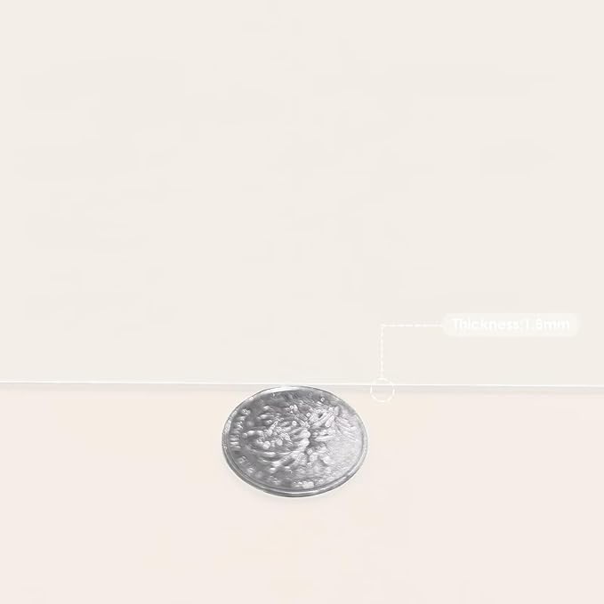 Leather Table Cover,1.8mm Thick,12x78 Inch Desk Cover,Dresser Cover Top,Dresser Protector Top,Dresser Cover,End Table Cover.(White+White,12x78)
