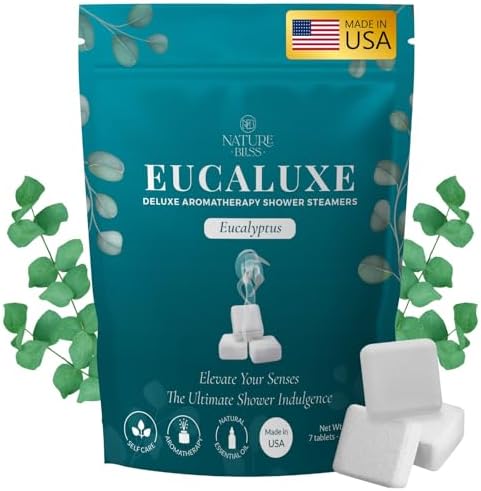 Eucalyptus Shower Steamers - 7 Pack Shower Tablets Aromatherapy for Sinus and Tension Support - Gifts for Women & Men - Eucalyptus for Shower, Shower Accessories & at Home Spa Essentials