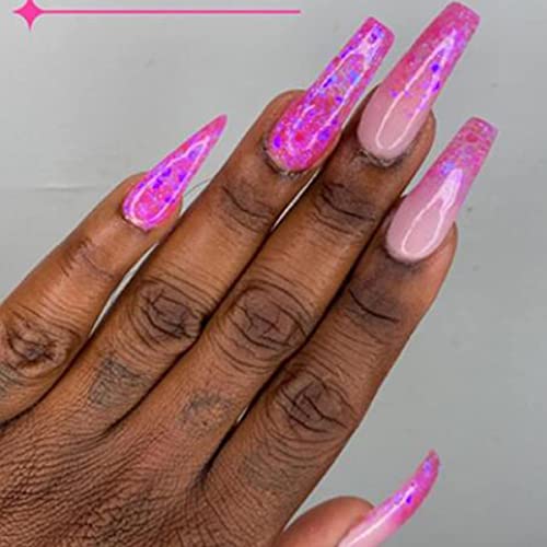 Clear Acrylic French Nail Tip BTArtbox 500pcs Half Cover Fake/False Nail with Case for Dip Powder Nail Salons and DIY Nail Art, 10 Sizes