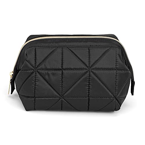 Conair Small Makeup Bag, Cosmetic Bag for Everyday Touch-Ups or Jewelery, Perfect Size for Purse or Carry-On, Small Organizer Shape in Black