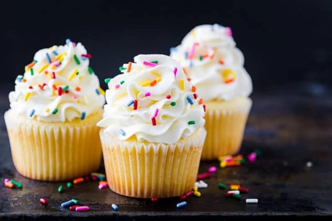 100 Jumbo Cupcake Muffin Liners 2 1/4" X 1 7/8" | Large Tall White Fluted Baking Cups Cupcake Liners