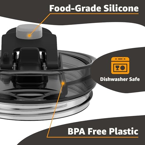 Jmoe USA 40 oz Replacement Lid For Yukon Fit Forty Tumbler With Handle | 2 in 1 Straw Lid | Made of BPA Free Tritan Plastic | 100% Leakproof Design | Dishwasher Safe (1-Pack)