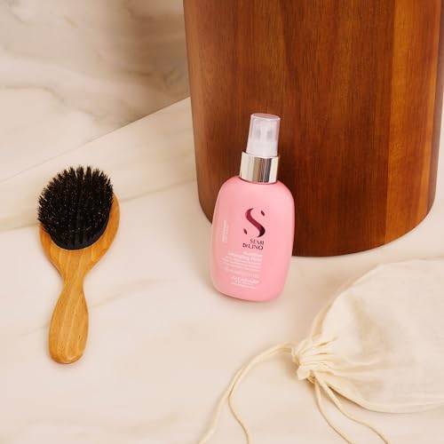 Alfaparf Milano Semi di Lino Moisture Nutritive Leave-In Hair Detangler with Thermal Protection - Professional Detangling Spray Conditioner for Dry Hair - Vegan Formula - Softens Hair (4.23 Fl Oz)