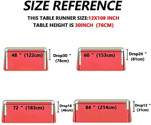 12 Pack Red Table Runners, Satin Table Runner 12x108 Inches Long, Silk and Smooth Fabric Table Runner for Wedding, Parties, Banquets,Events Decoration