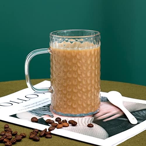 Coffee Mugs Set of 4, Unbreakable Clear Coffee Mugs with Handle, 16 Ounce Reusable Plastic, Dishwasher Safe