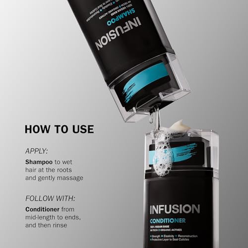 TRUSS Infusion Hair Shampoo - Cleansing Shampoo for Dry Hair Repair, Hydration and Protection - 100% Vegan, Color-Safe Formula with Anti-Aging Benefits (300 ml)