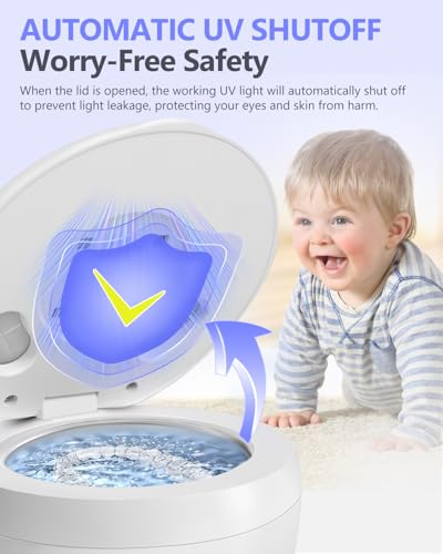 Ultrasonic Retainer Cleaner Machine 45kHz, UV Denture Cleaner with 4 Modes Digital Timer, Portable 200ML UltraSonic Cleaning Pod for Night Mouth Guard, Aligner, Braces, Toothbrush, Jewelry and More