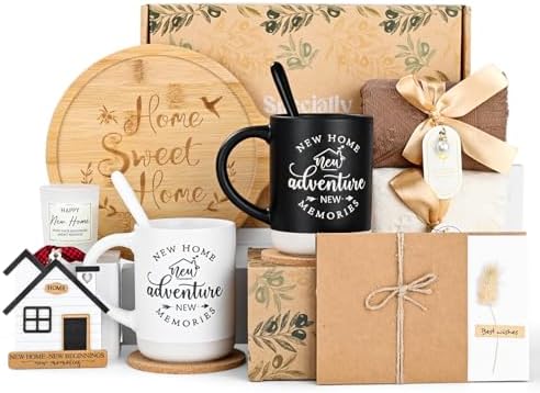 YHRJWN House Warming Gifts New Home, Housewarming Gifts New Home, House Warming Gift for Women Men Couples Newlywed Friends, Housewarming Gift Box, 13 Pieces