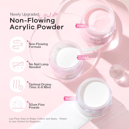 Acrylic Nail Kit for Beginners: Professional Complete Set with Drill UV Light Gel Polish Nail Art Tools for Salon Quality Manicures at Home