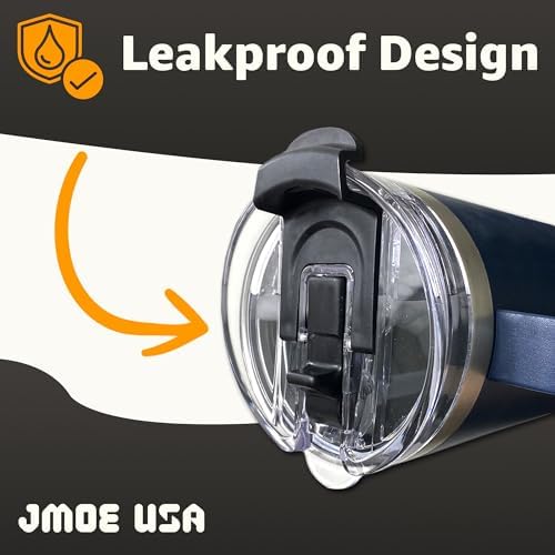 Jmoe USA 40 oz Replacement Lid For Yukon Fit Forty Tumbler With Handle | 2 in 1 Straw Lid | Made of BPA Free Tritan Plastic | 100% Leakproof Design | Dishwasher Safe (1-Pack)