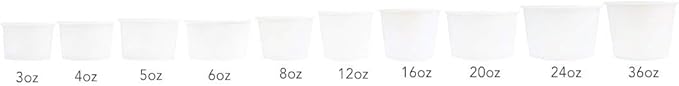 UNIQ 1000-Count 4 oz Polka Dot Paper Ice Cream Cups Red Color | Disposable Dessert Bowls in Many Colors | Frozen Dessert Supplies