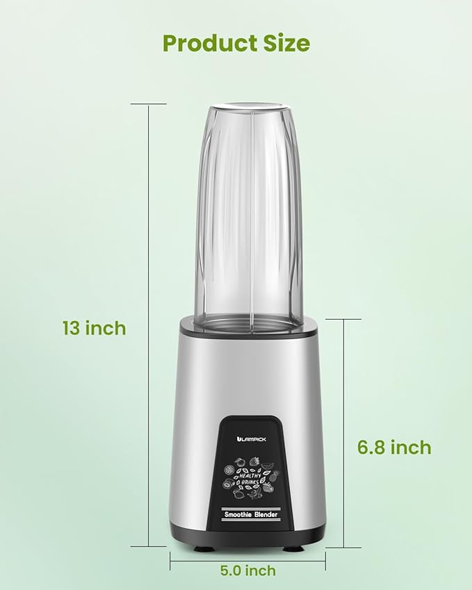 Blenders for Smoothie, 900W Personal Blender for Shakes and Smoothies with 2 * 22oz BPA Free Portable Cups, Small Juicer for Protein Shake, Baby Food, Frozen Drink