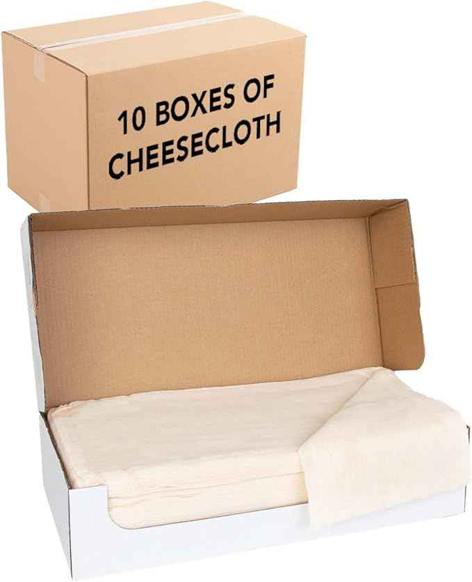 Arkwright Cheese Cloth for Straining - (Case of 10) 100% Natural Cotton Grade 50 [Medium, Tight Weave] Unbleached Cheesecloth Table Runner for Wedding, Bridal, and Event Decor, 3 x 210 ft, Neutral