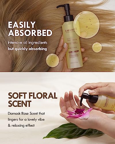 LABIOTTE Silk Oil Hair Treatment for Repair, Frizz Control & Shine - With Jojoba Oil for Dry, Damaged Hair Growth - 5.07 Fl Oz