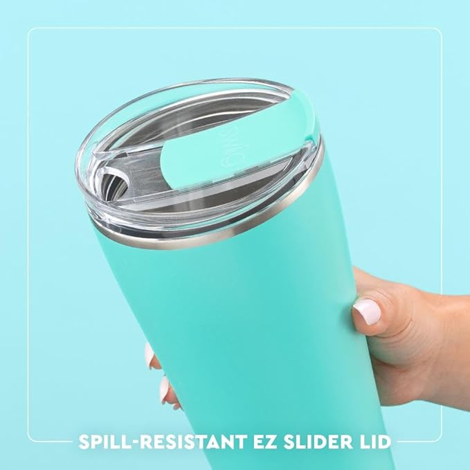 Swig Life 32oz Insulated Tumbler, Travel Coffee Tumbler with Lid, Cup Holder Friendly Travel Coffee Mug, Stainless Steel, 32 oz, Reusable Insulated Mug with Lid (Santa's Scrubs)