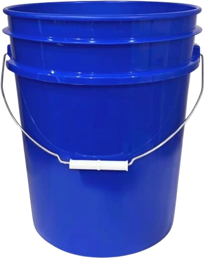 House Naturals 5 Gallon Premium HPDE Plastic Bucket - Made in USA Food Grade Storage Container, BPA Free All Purpose Pail (1, Reflex Blue)