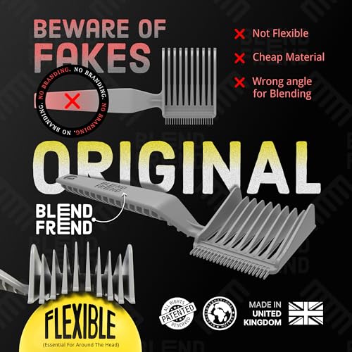 Blend Frend Hair Clipper Comb, Grade 1 (3mm), At-home Users, novice barbers, U.K Made, Compatible with all Clipper Brands, Blending Comb - Original